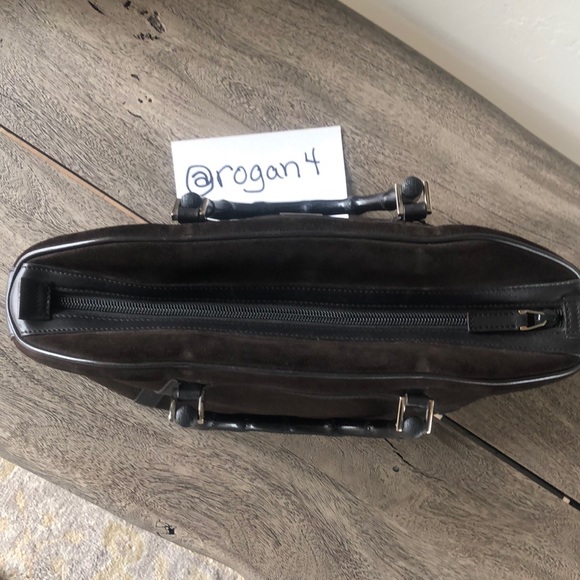 💯Gucci Suede Bamboo Top Handle Bag - Picture 9 of 16